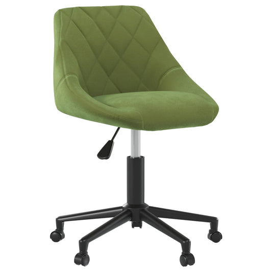 Otočná Jídelní Židle Světle Zelená Samet