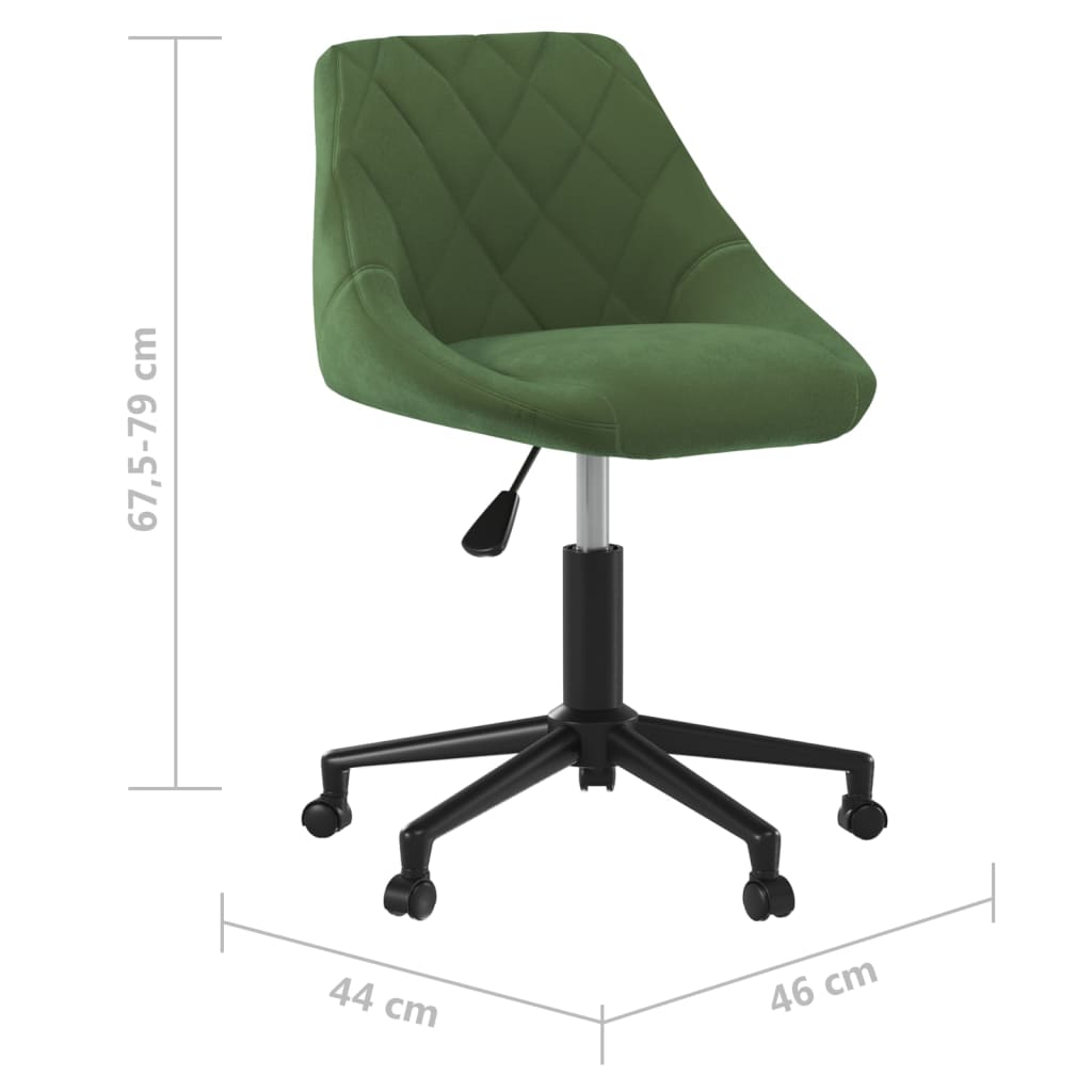 Otočná Jídelní Židle Tmavě Zelená Samet