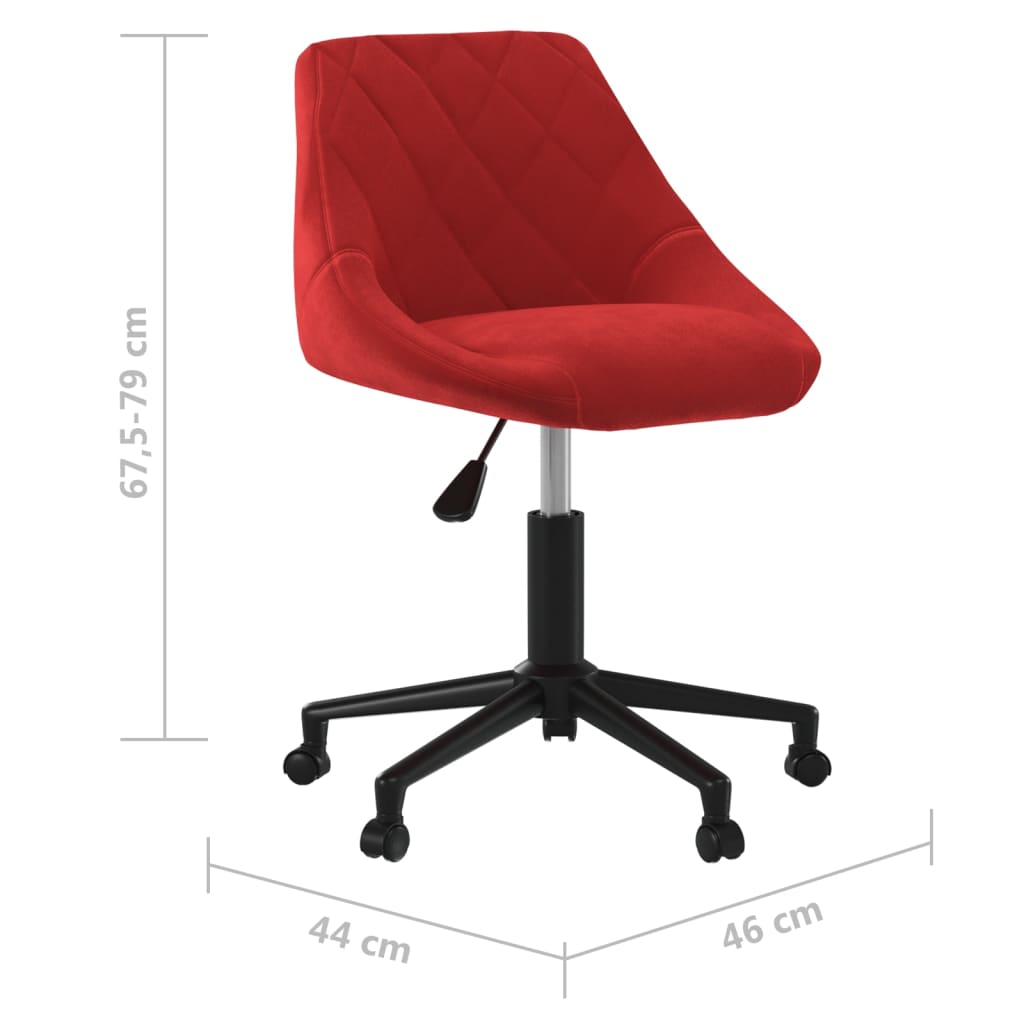 Otočná Jídelní Židle Vínová Samet