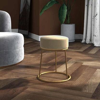 Kulatá Stolička Tmavě Šedá Samet