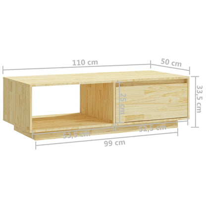 Konferenční Stolek 110 X 50 X 33,5 Cm Masivní Borové Dřevo