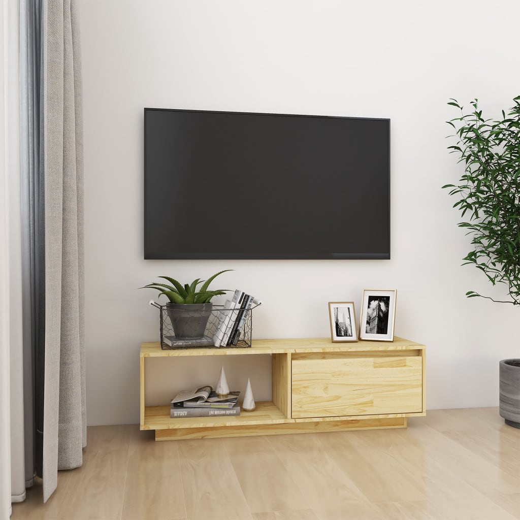 Tv Stolek 110 X 30 X 33,5 Cm Masivní Borové Dřevo
