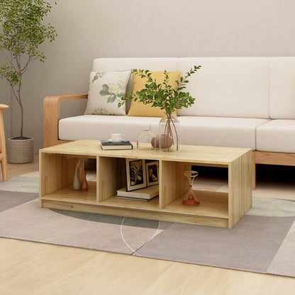 Konferenční Stolek Bílý 110 X 50 X 34 Cm Masivní Borové Dřevo