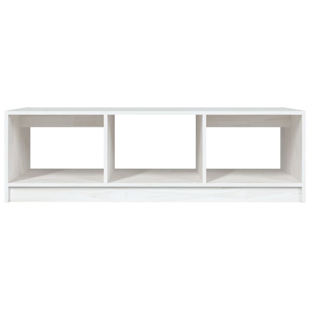 Konferenční Stolek Bílý 110 X 50 X 34 Cm Masivní Borové Dřevo