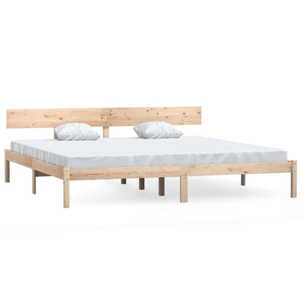 Rám Postele Bez Matrace Masivní Dřevo 200 X 200 Cm