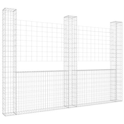 Gabionový Koš Ve Tvaru U Se 3 Sloupky Železo