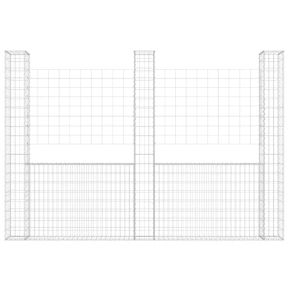 Gabionový Koš Ve Tvaru U Se 3 Sloupky Železo