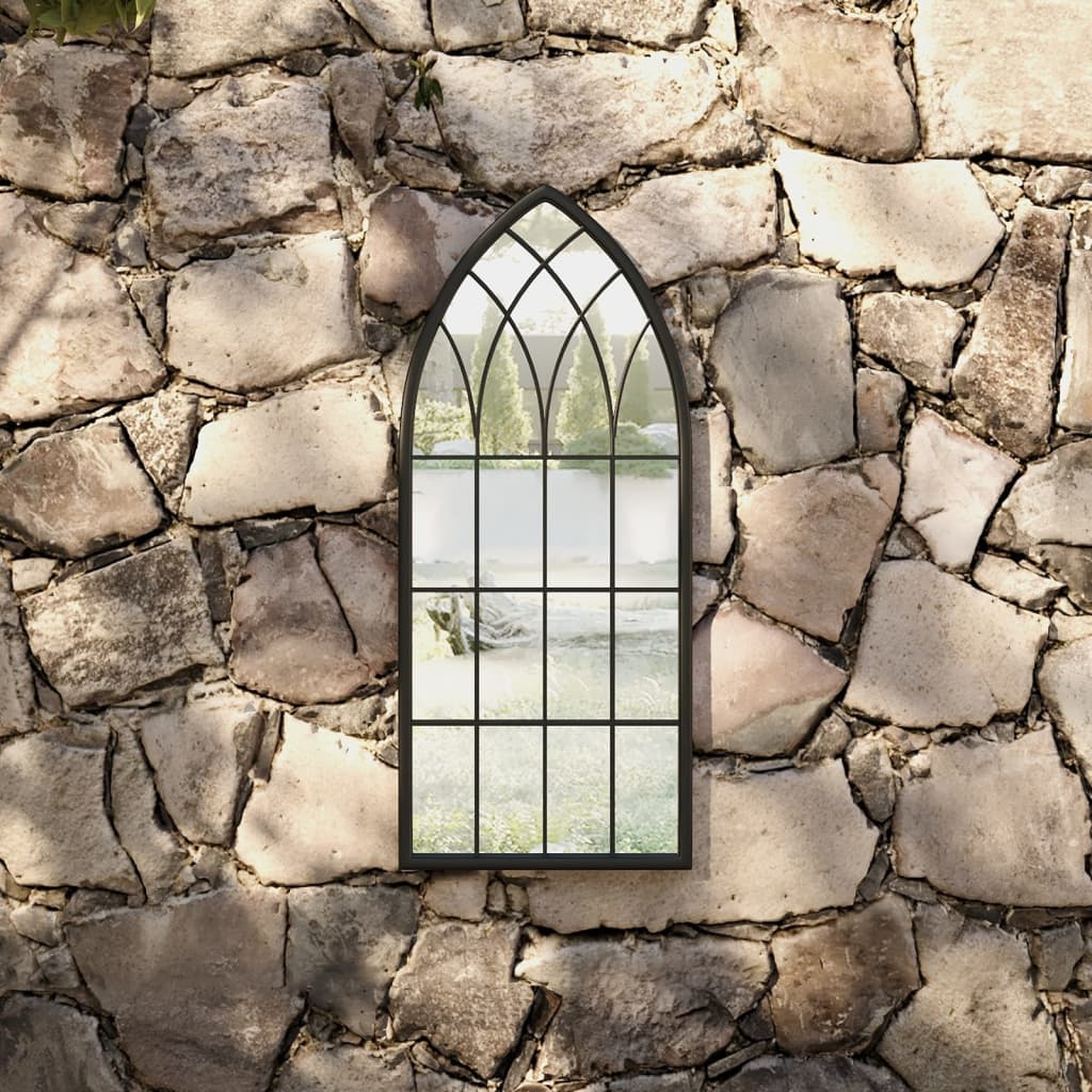 Zahradní Zrcadlo Černé Železo Pro Použití Venku