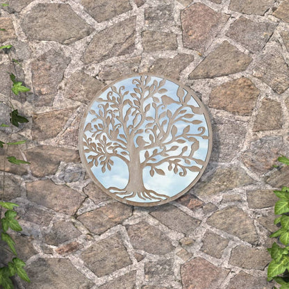 Zahradní Zrcadlo Černé 40 X 2,5 Cm Železo Kulaté Do Exteriéru