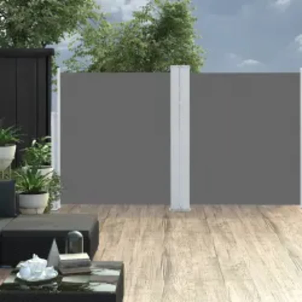 Zatahovací Boční Markýza Černá 140 X 1 200 Cm