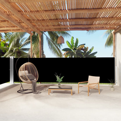 Zatahovací Boční Markýza / Zástěna Černá