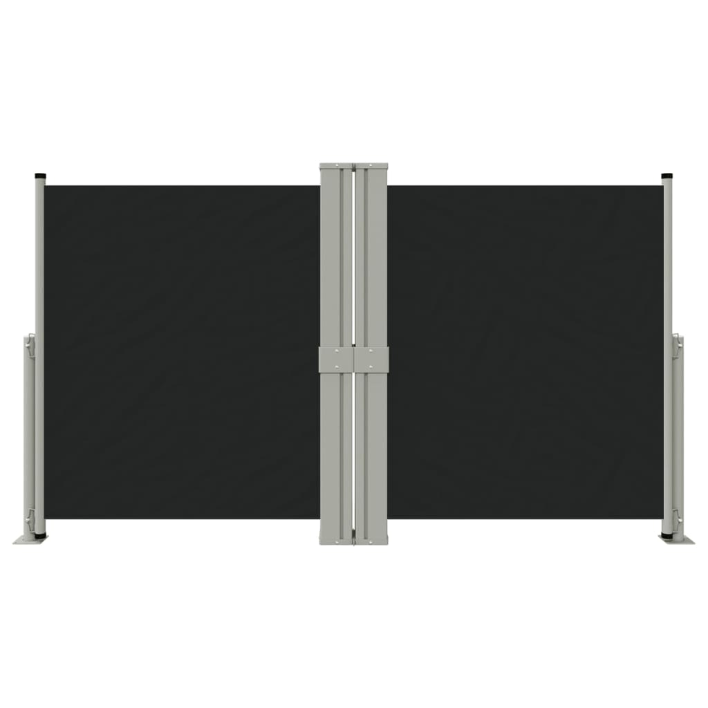 Zatahovací Boční Markýza Černá 140 X 1 200 Cm