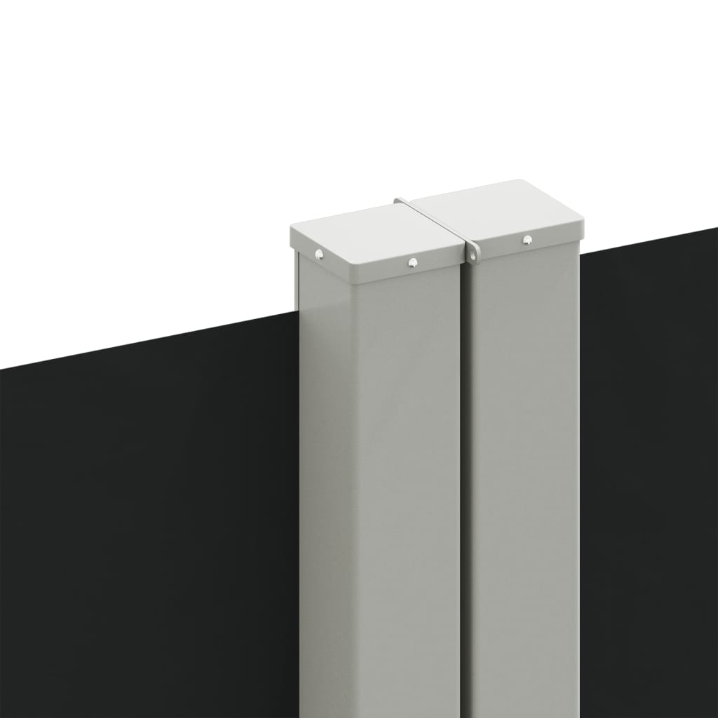 Zatahovací Boční Markýza Černá 140 X 1 200 Cm