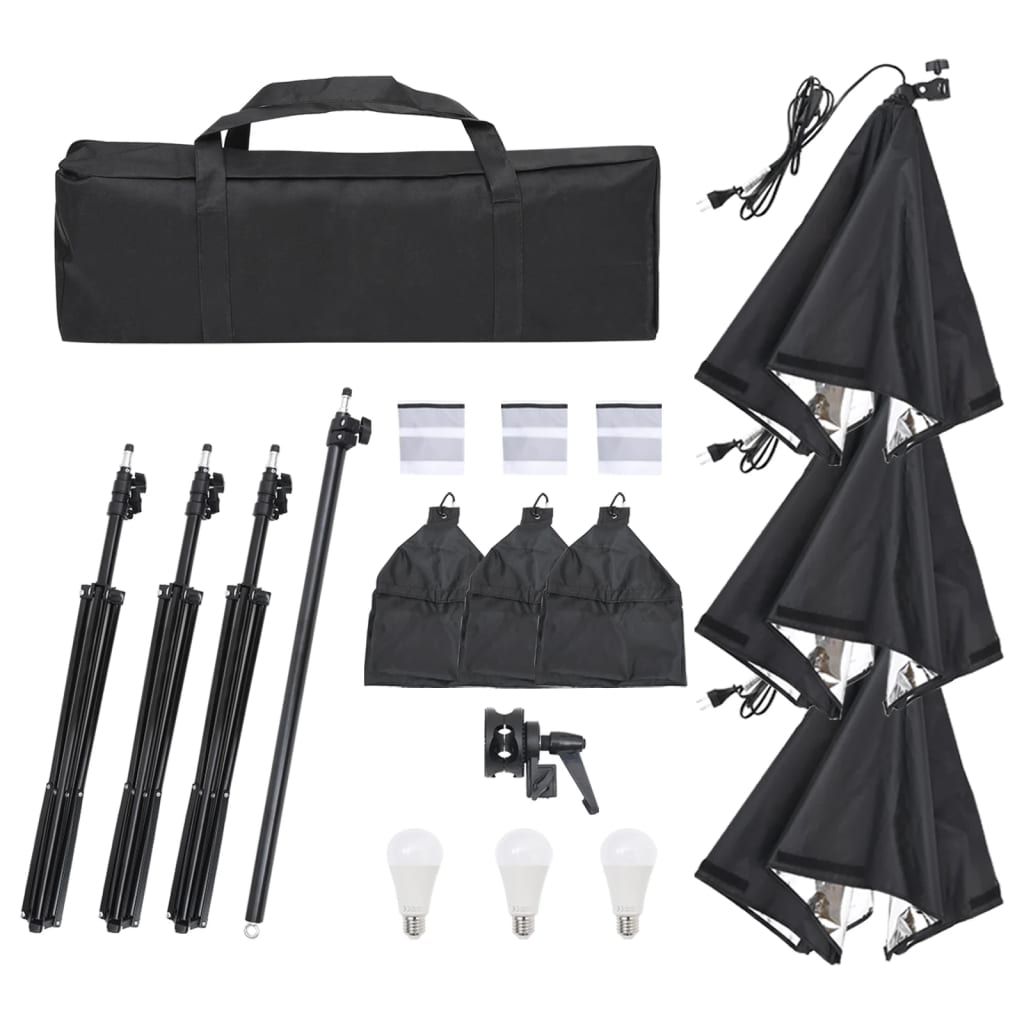 Sada Studiových Světel Se Stativy A Softboxy