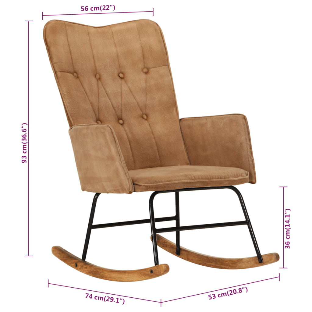 Houpací Křeslo Hnědé Vintage