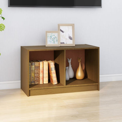 Tv Stolek Medově Hnědý 70 X 33 X 42 Cm Masivní Borové Dřevo