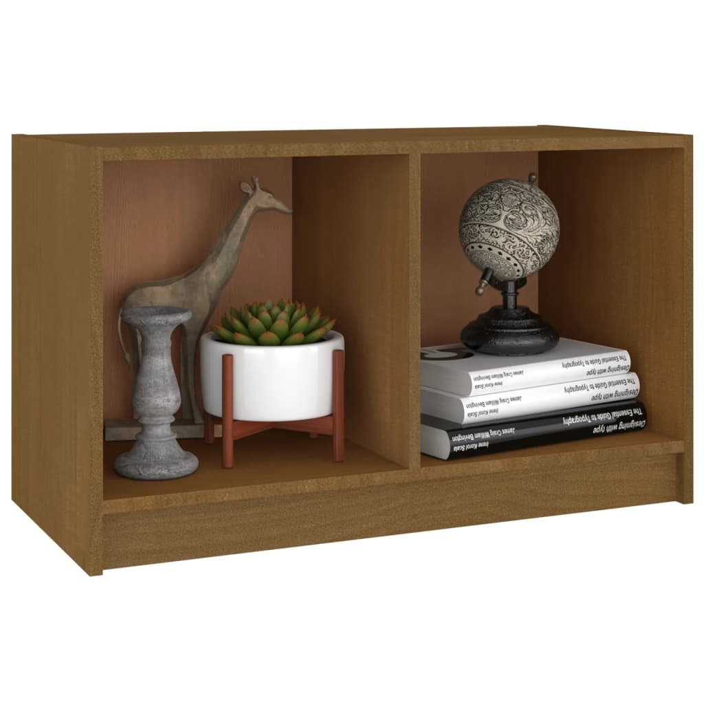 Tv Stolek Medově Hnědý 70 X 33 X 42 Cm Masivní Borové Dřevo
