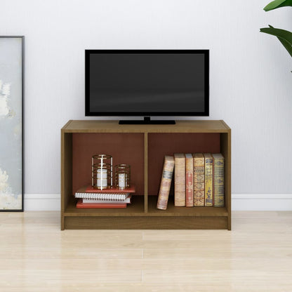 Tv Stolek Medově Hnědý 70 X 33 X 42 Cm Masivní Borové Dřevo