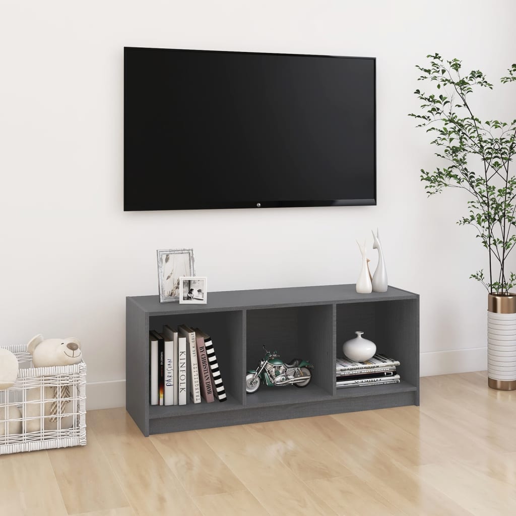 Tv Stolek Medově Hnědý 104 X 33 X 41 Cm Masivní Borové Dřevo