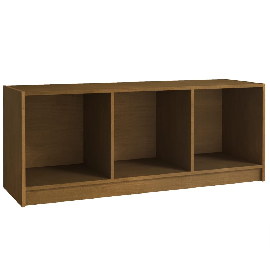 Tv Stolek Medově Hnědý 104 X 33 X 41 Cm Masivní Borové Dřevo