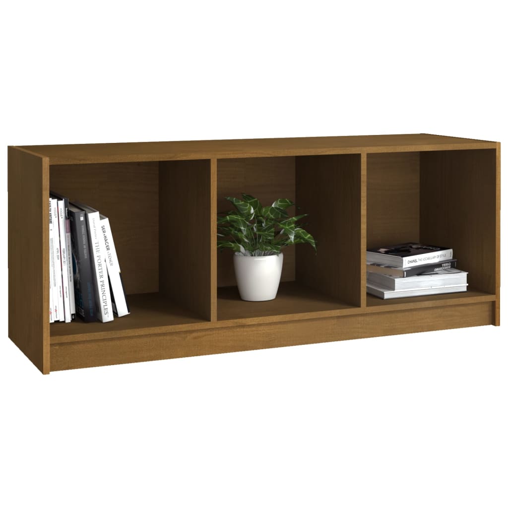 Tv Stolek Medově Hnědý 104 X 33 X 41 Cm Masivní Borové Dřevo