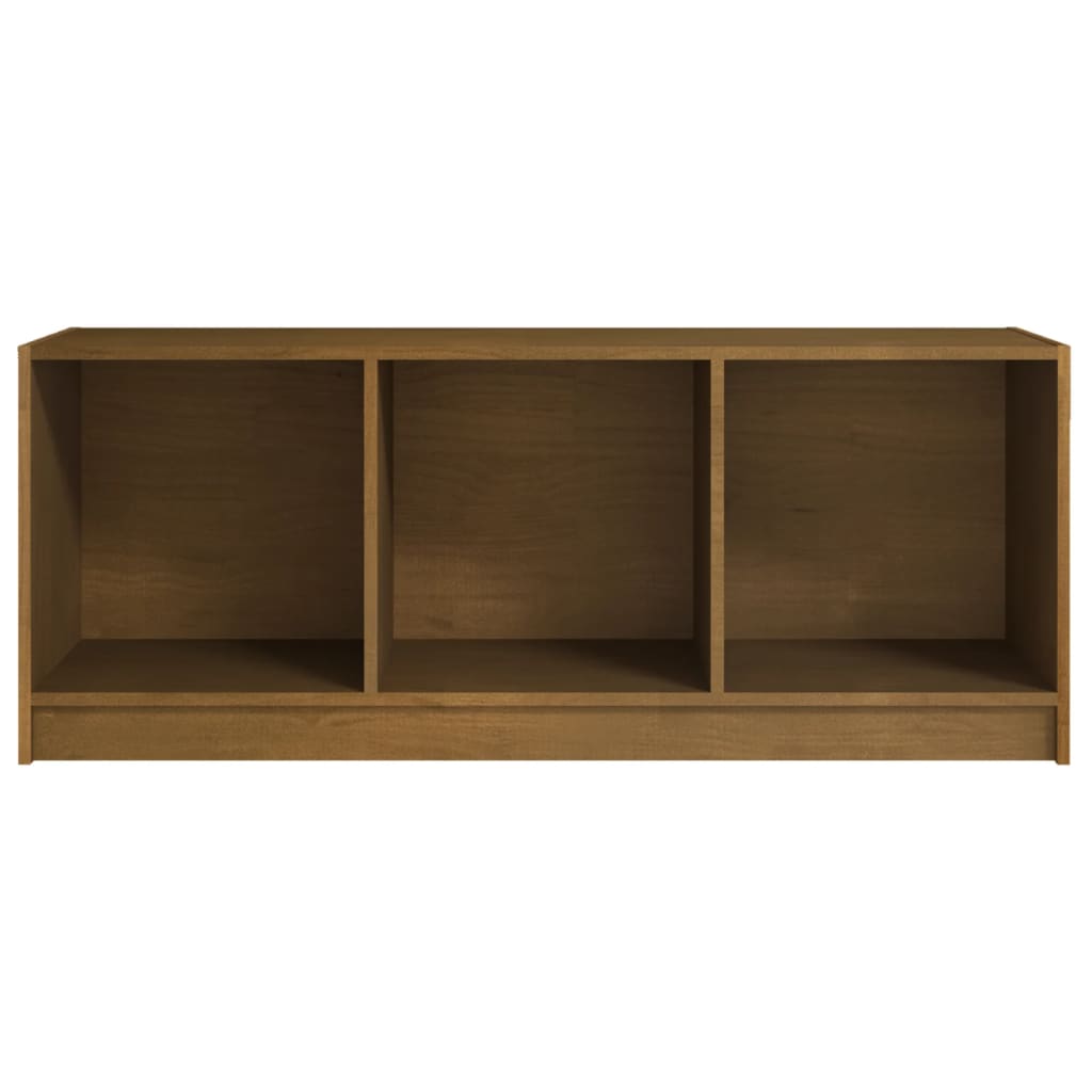 Tv Stolek Medově Hnědý 104 X 33 X 41 Cm Masivní Borové Dřevo
