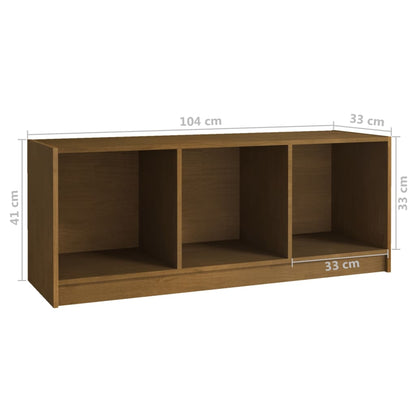Tv Stolek Medově Hnědý 104 X 33 X 41 Cm Masivní Borové Dřevo