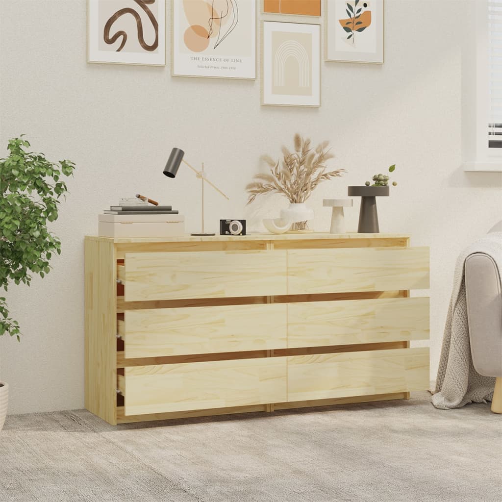 Noční Stolky 2 Ks 60 X 36 X 64 Cm Masivní Borovice