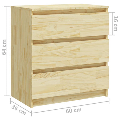 Noční Stolky 2 Ks 60 X 36 X 64 Cm Masivní Borovice