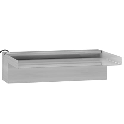 Přelivový Vodopád S Rgb Led Osvětlením Nerezová Ocel 30 Cm