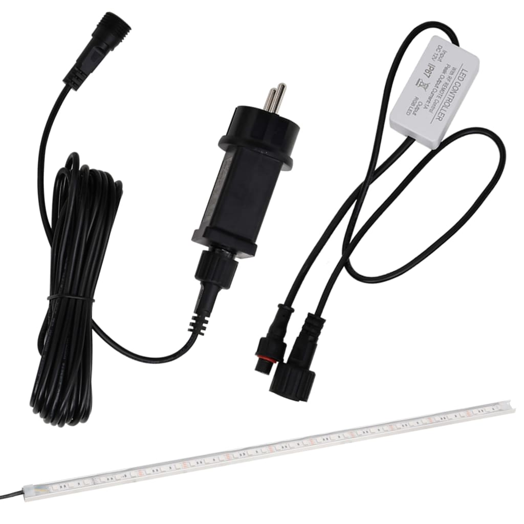 Přelivový Vodopád S Rgb Led Osvětlením Nerezová Ocel 45 Cm