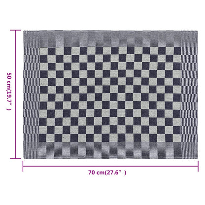 Kuchyňské Utěrky 50 Ks Modré A Bílé 50 X 70 Cm Bavlna