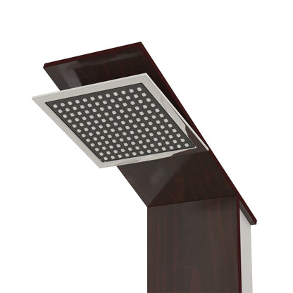 Sprchový Panel Set Sklo Hnědý