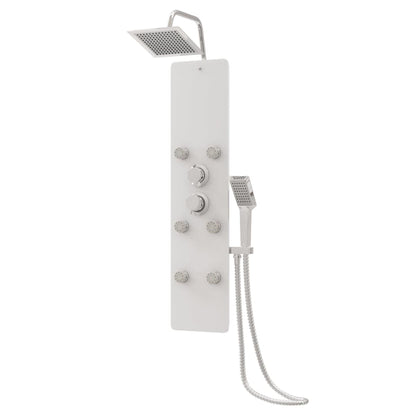 Sprchový Panel Skleněný 25 X 47,5 X 130 Cm Bílý