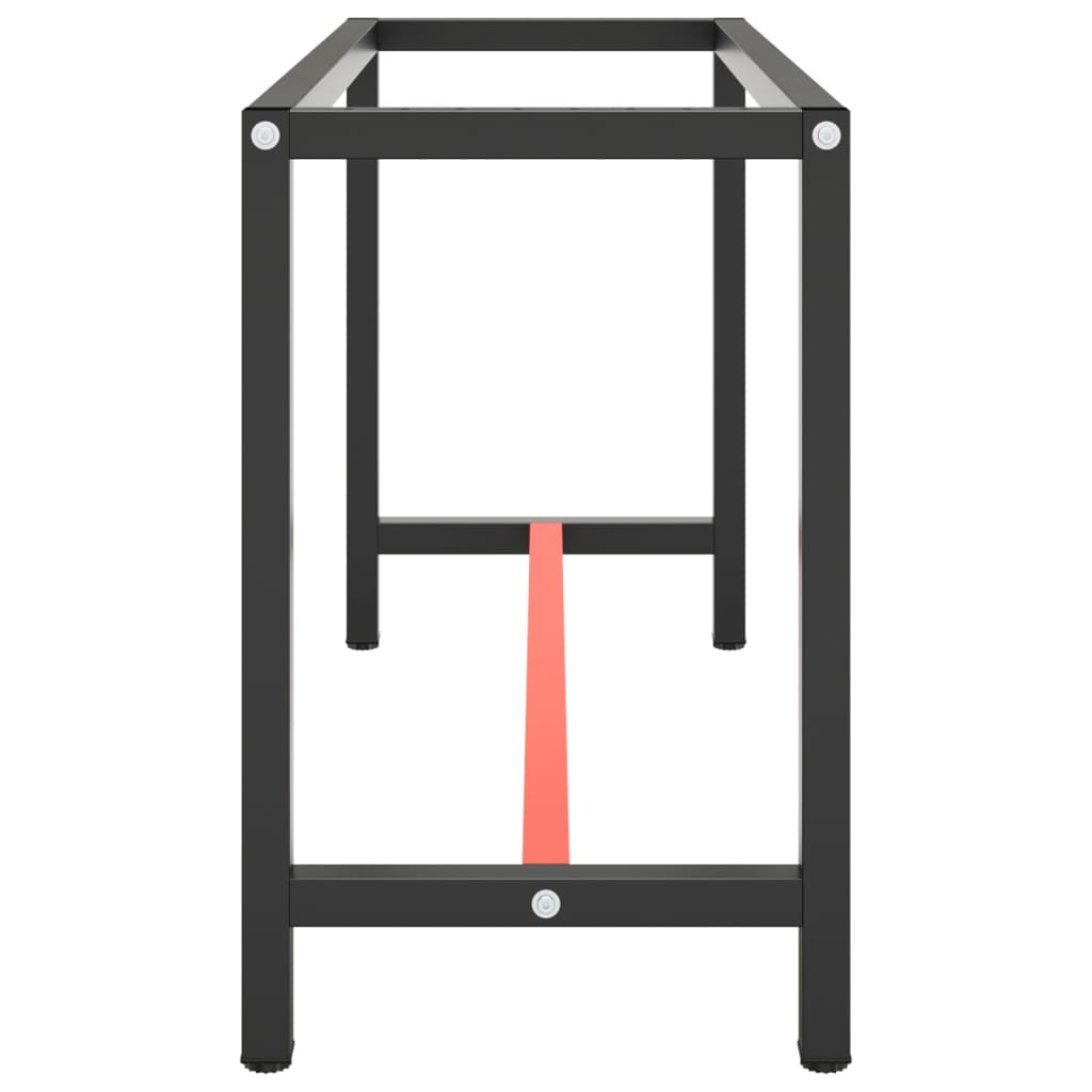 Rám Pracovního Stolu Matně Černý A Červený Kov