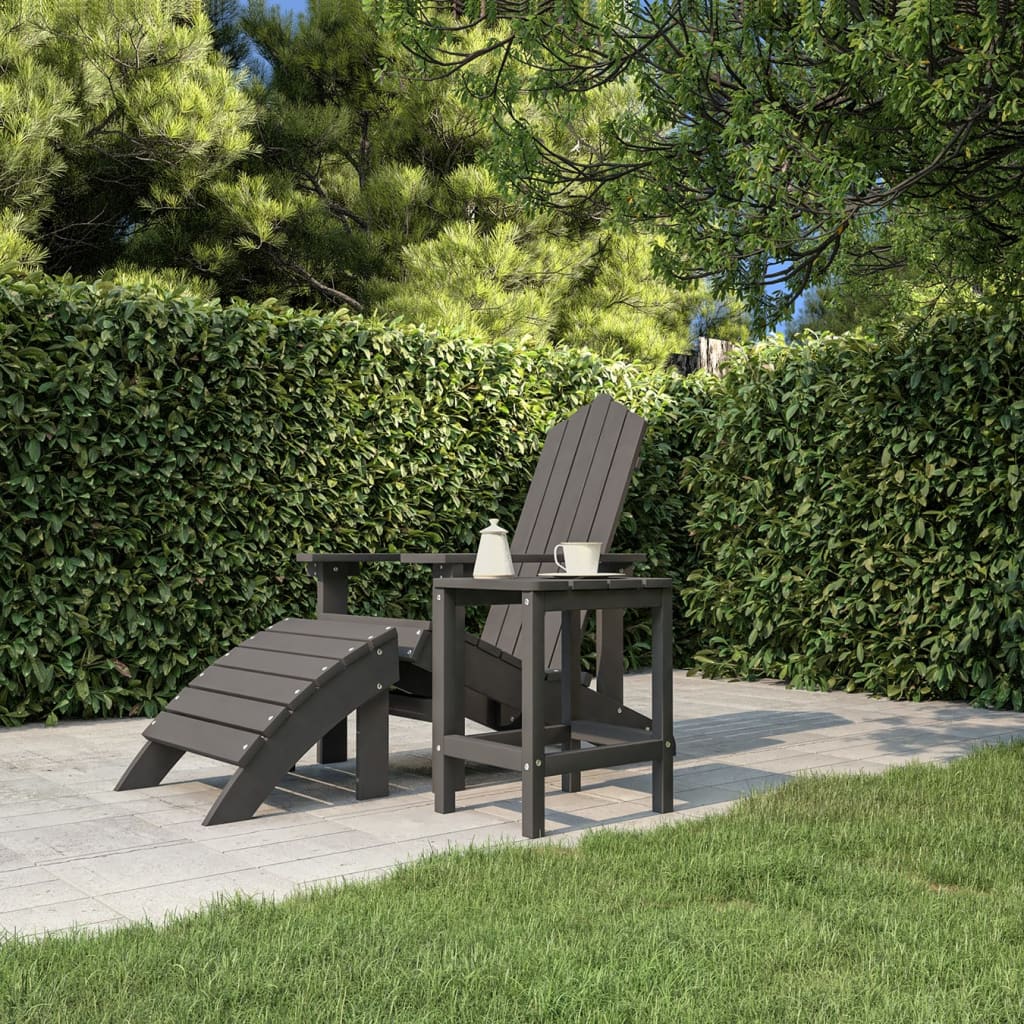 Zahradní Stolek Adirondack Antracitový 38 X 38 X 46 Cm Hdpe