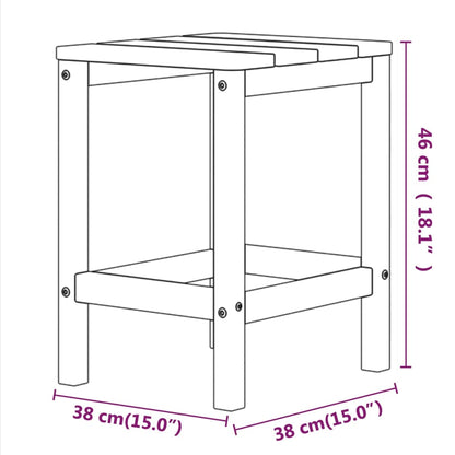Zahradní Stolek Adirondack Antracitový 38 X 38 X 46 Cm Hdpe