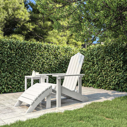 Zahradní Křeslo Adirondack + Podnožka/Stolek Hdpe Akvamarínové
