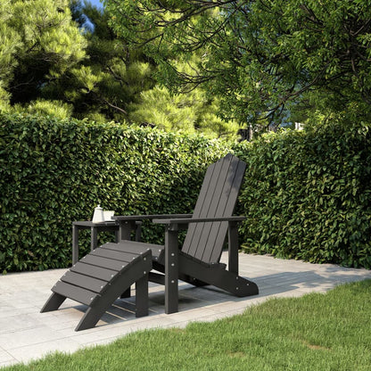 Zahradní Křeslo Adirondack + Podnožka/Stolek Hdpe Akvamarínové