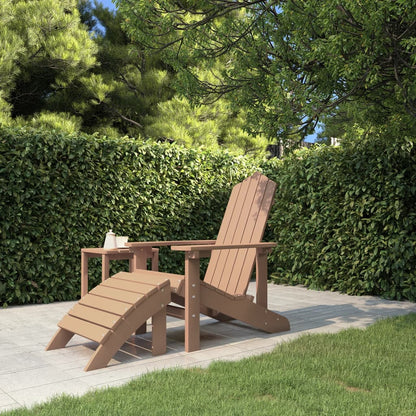 Zahradní Křeslo Adirondack + Podnožka/Stolek Hdpe Akvamarínové