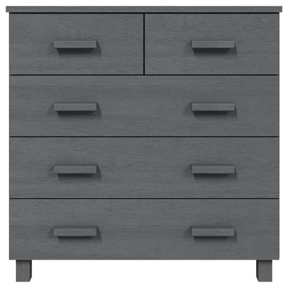 Příborník Hamar Tmavě Šedý 79 X 40 X 80 Cm Masivní Borovice