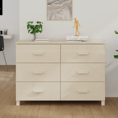 Příborník Hamar Tmavě Šedý 113 X 40 X 80 Cm Masivní Borovice