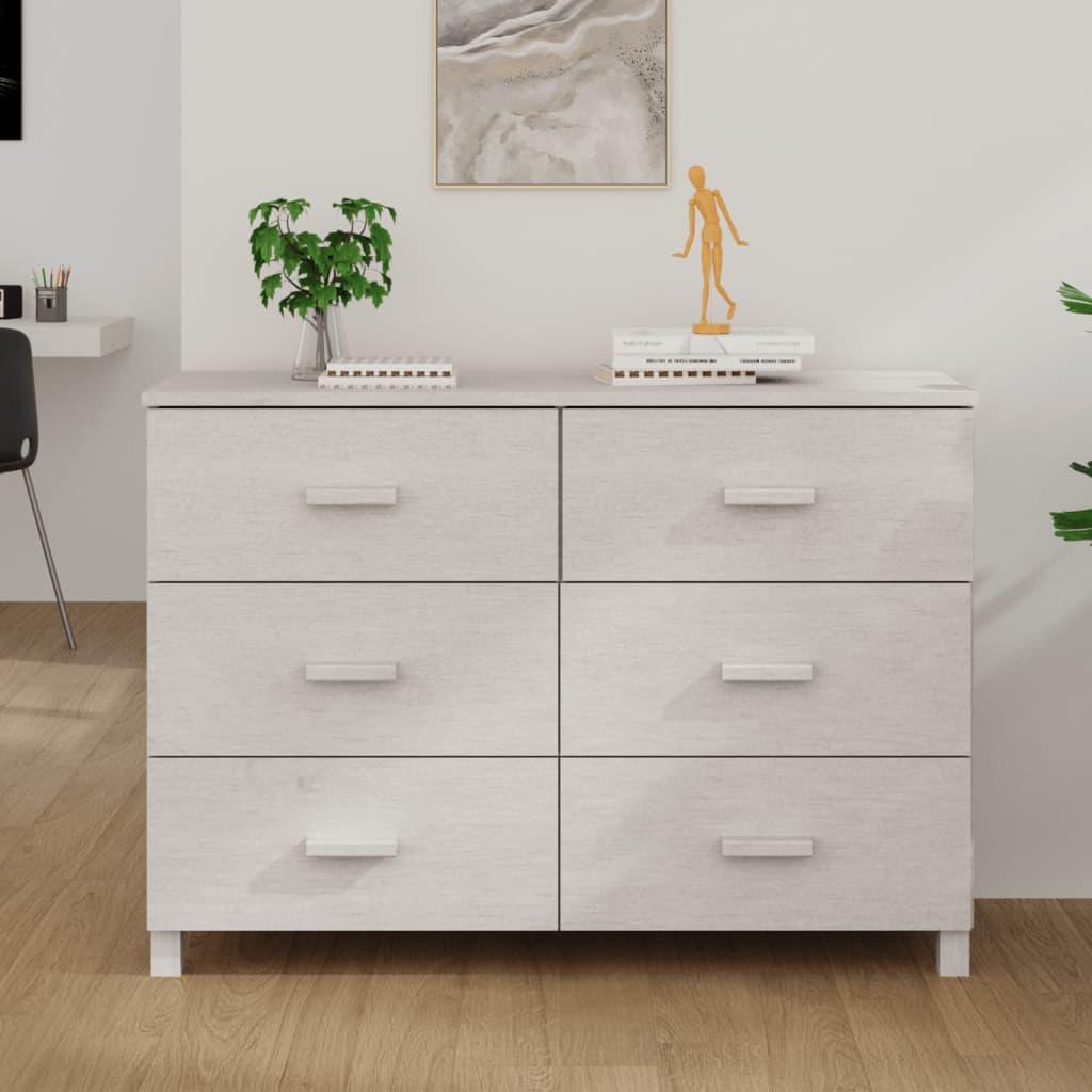 Příborník Hamar Tmavě Šedý 113 X 40 X 80 Cm Masivní Borovice