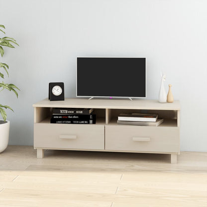 Tv Stolek Hamar Světle Šedý 106 X 40 X 40 Cm Masivní Borovice