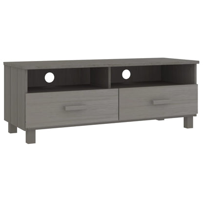 Tv Stolek Hamar Světle Šedý 106 X 40 X 40 Cm Masivní Borovice