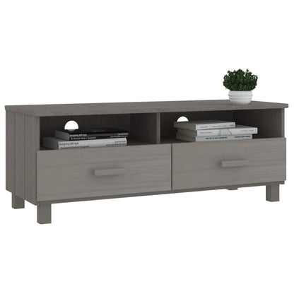 Tv Stolek Hamar Světle Šedý 106 X 40 X 40 Cm Masivní Borovice