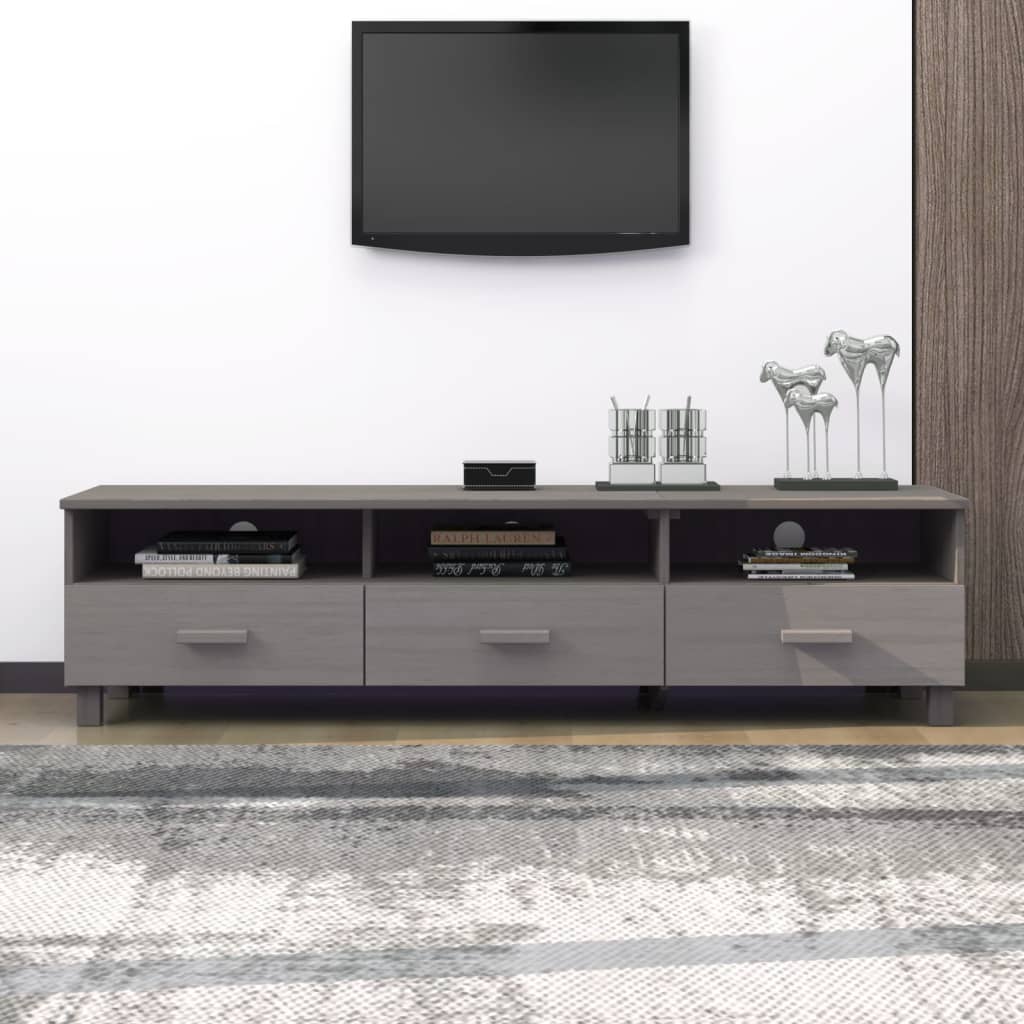 Tv Stolek Hamar Bílý 158 X 40 X 40 Cm Masivní Borovice