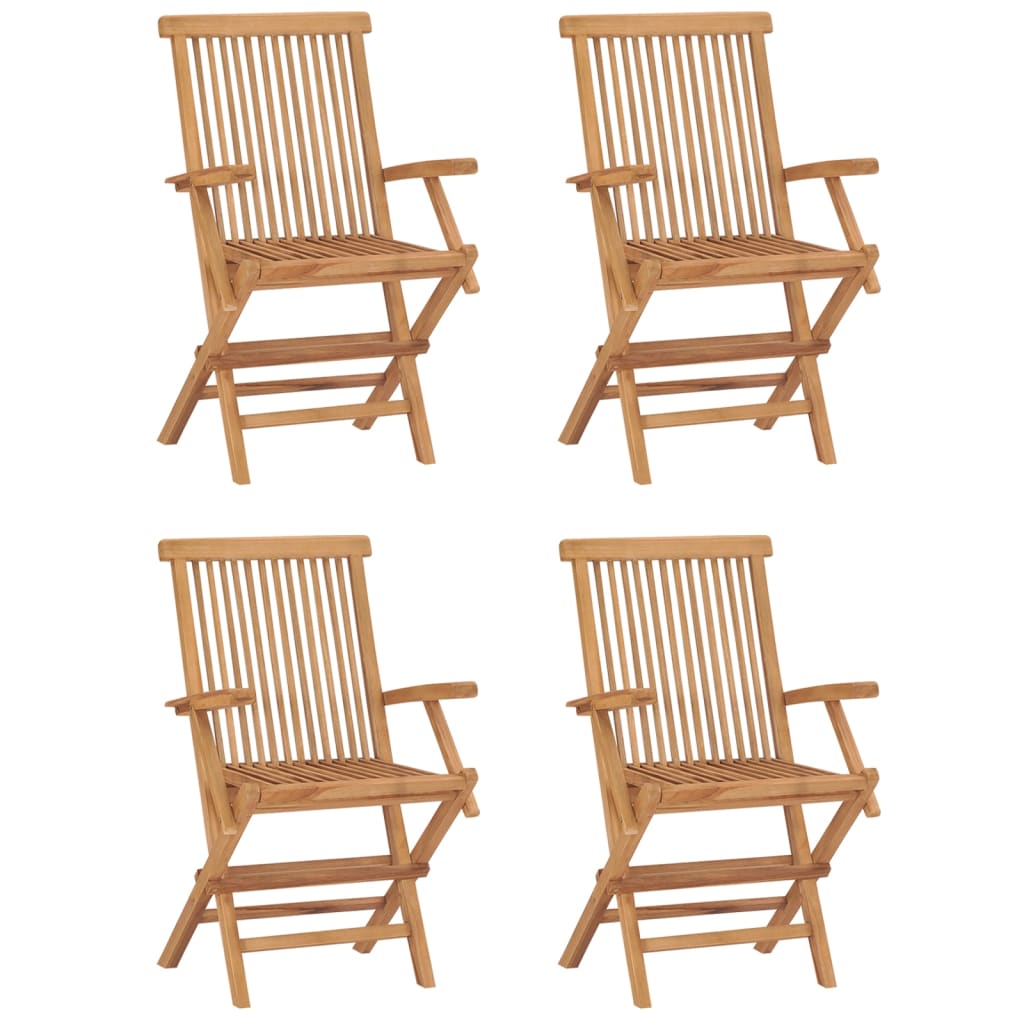 5Dílný Skládací Zahradní Jídelní Set Masivní Teakové Dřevo