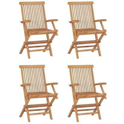 5Dílný Skládací Zahradní Jídelní Set Masivní Teakové Dřevo