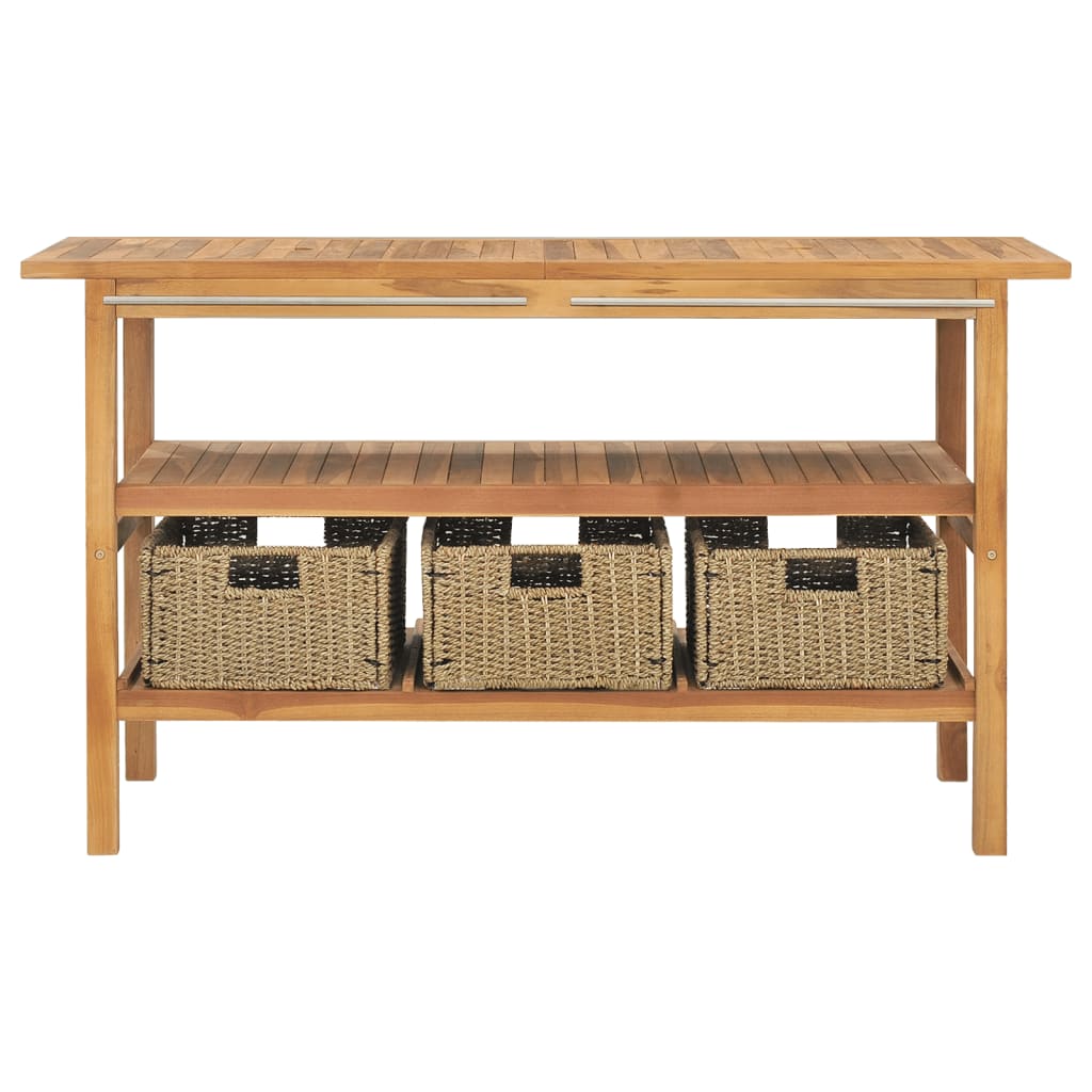 Koupelnová Skříňka S Umyvadly Z Krémového Mramoru Masivní Teak